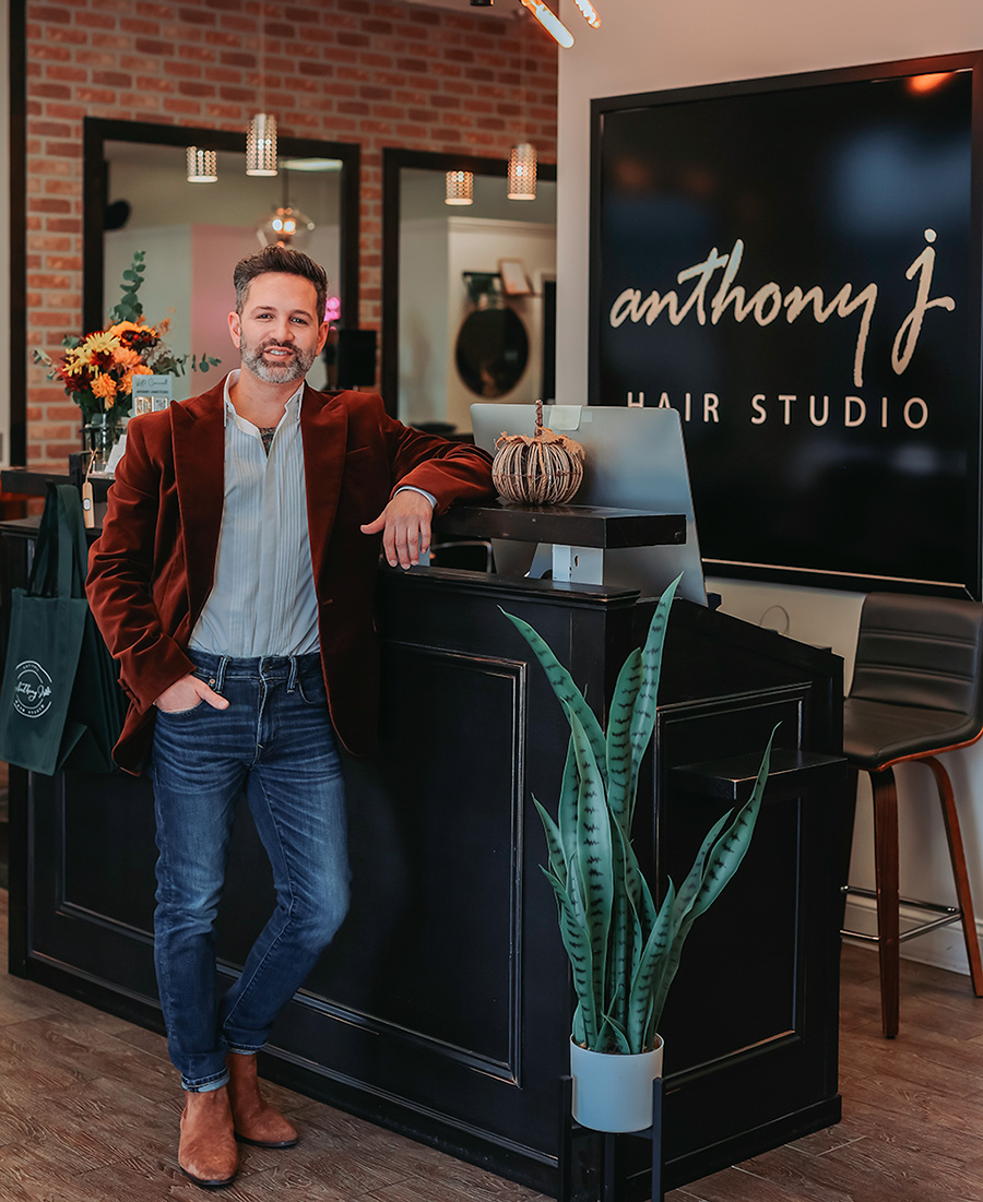 The front desk of Anthony J. Hair Studio